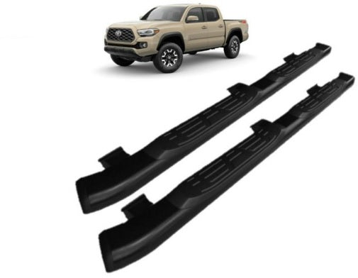 Toyota 5" Oval Tube Steps Black - Tacoma Double Cab PT76735112