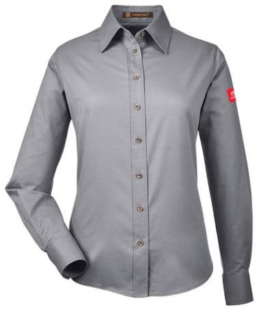 Toyota Ladies' Harriton Easy Blend Long Sleeve Twill Shirt TOY12208